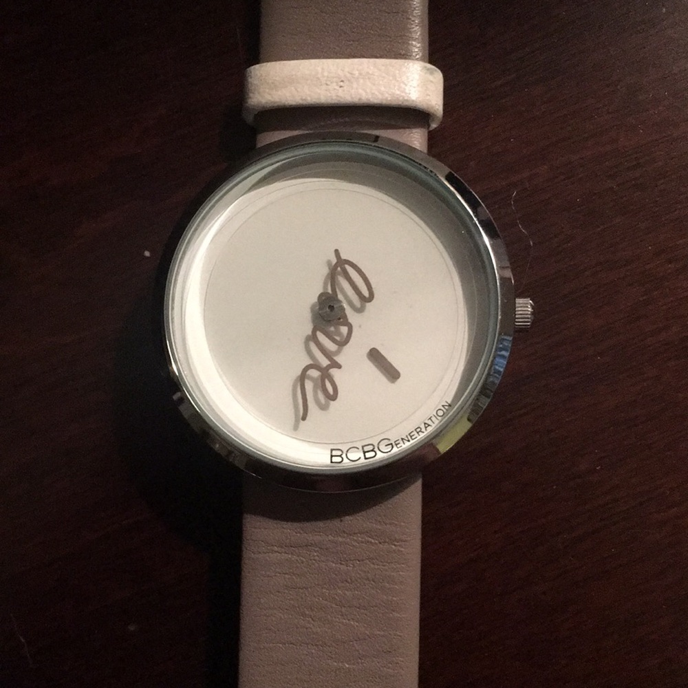 BCBG watch with “love” inscripted for hands